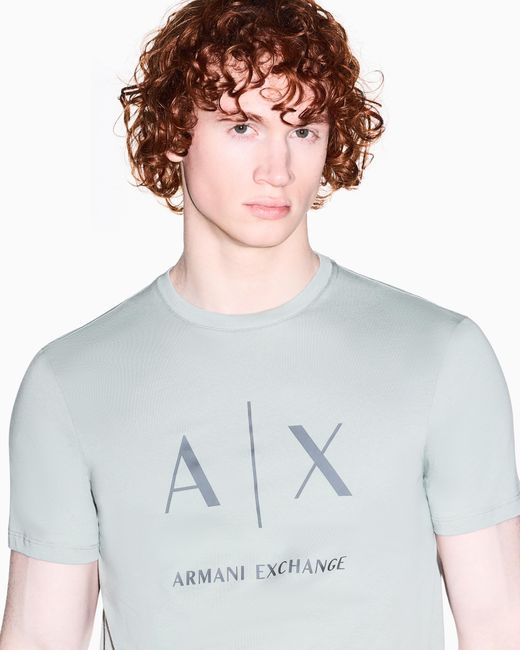 ARMANI EXCHANGE Blue Slim Fit T-Shirt Essential Cotton Jersey for men