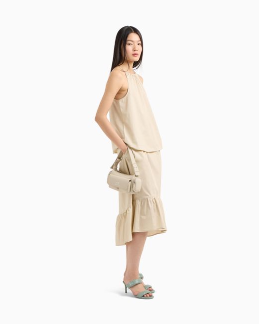 ARMANI EXCHANGE Natural Asv Ruffle Midi Skirt