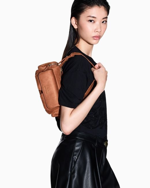 ARMANI EXCHANGE Pink Large Shoulder Bag With Side Pockets