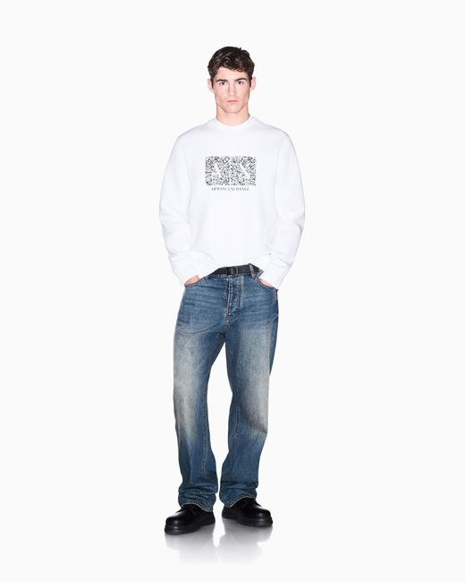ARMANI EXCHANGE White Sweatshirt for men
