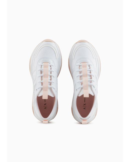 Armani Exchange White Chunky Sport Sneakers