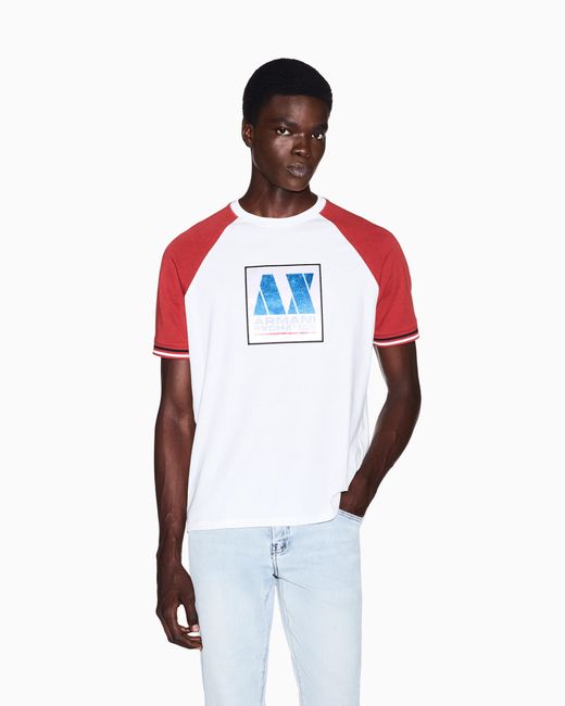 ARMANI EXCHANGE Red Regular T-Shirt for men