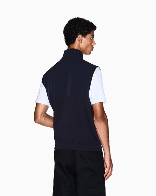 ARMANI EXCHANGE Blue Full-Zip Vest for men