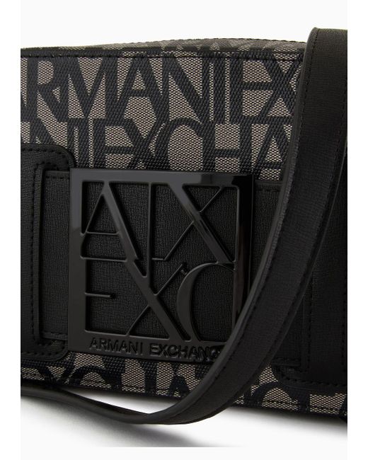 Armani Exchange Black Camera Case Bag With Contrasting Detail