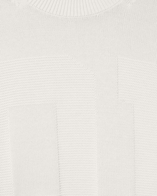 ARMANI EXCHANGE White Ribbed Crew Neck Sweater for men