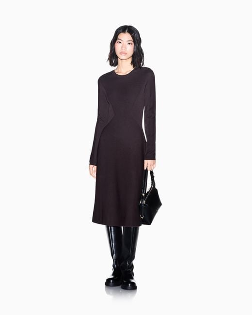ARMANI EXCHANGE Purple Regular Fit Dress Knit