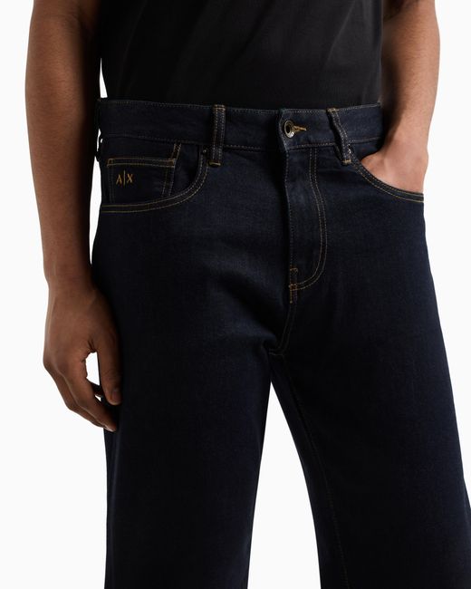 ARMANI EXCHANGE Slim Fit Jeans J13 Aus Baumwoll-Denim Mit Kontrastnähten in Blue für Herren