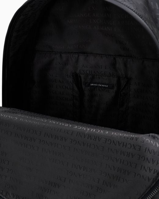 ARMANI EXCHANGE Rucksack Mit Allover-Logo in Black für Herren