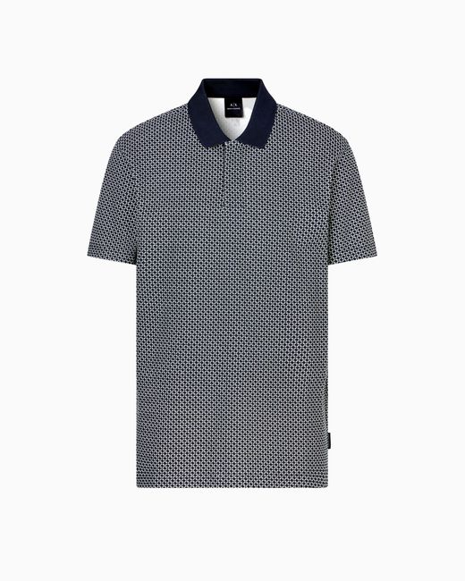 Polo De Corte Regular En Jersey Elástico ARMANI EXCHANGE de hombre de color Gray