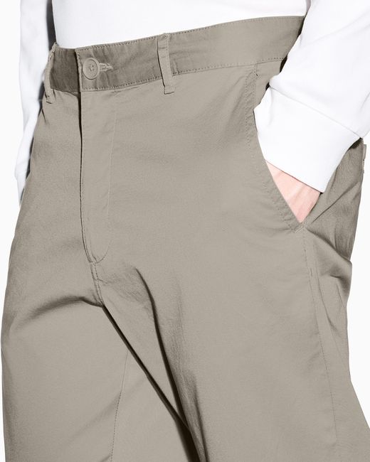 ARMANI EXCHANGE White Stretch Cotton Twill Trousers for men