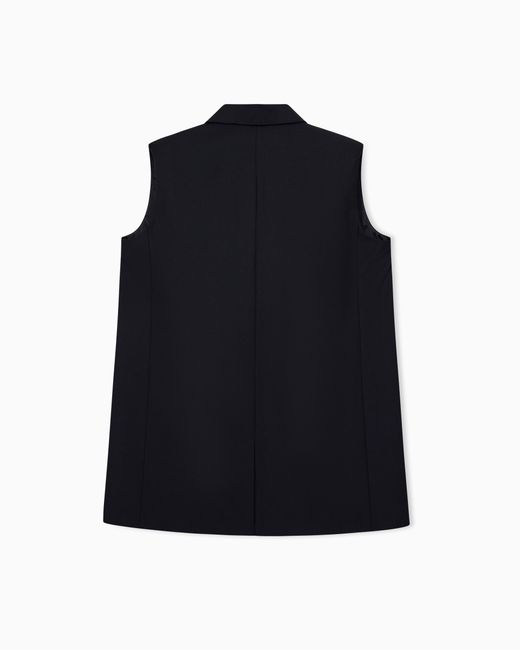 ARMANI EXCHANGE Blue Regular Fit Waistcoat Fabric Blend