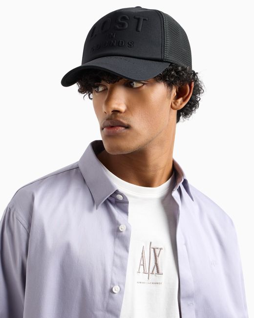 ARMANI EXCHANGE Mütze Mit Netzeinsatz in Black für Herren