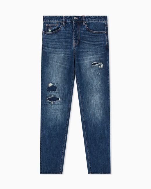 ARMANI EXCHANGE Men's Blue Slim Fit Jeans