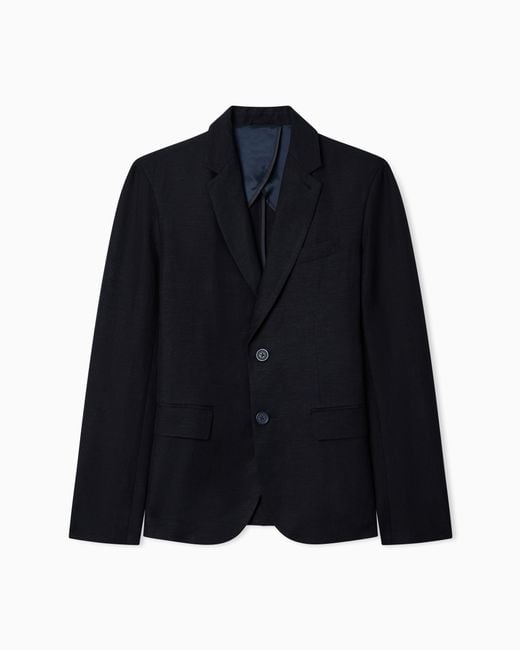 ARMANI EXCHANGE Blue Two-Button Jacket for men