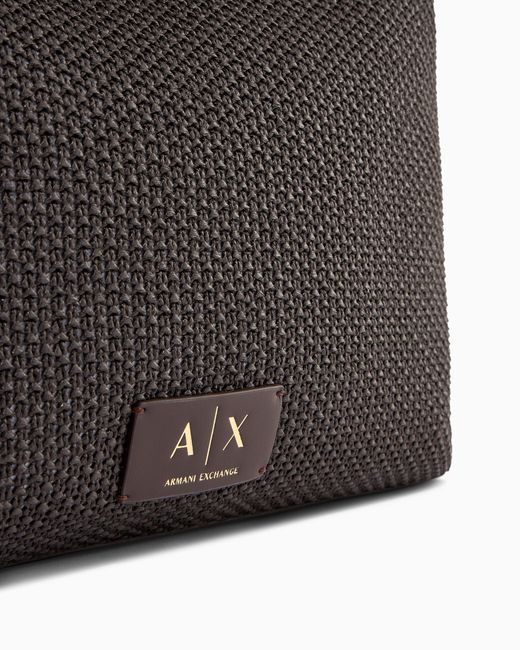 ARMANI EXCHANGE Black Structured Mini Shoulder Bag