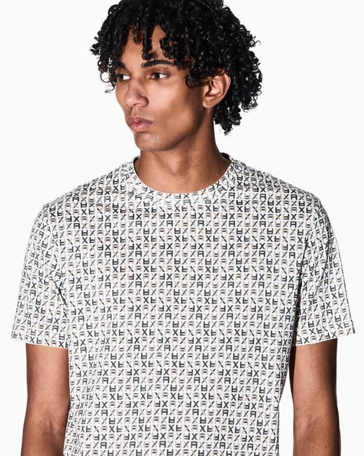 ARMANI EXCHANGE White Regular Fit T-Shirt for men