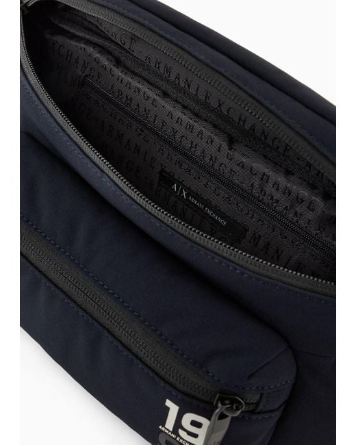 Armani Exchange Blue Scuba Fabric Bum Bag 1991 for men