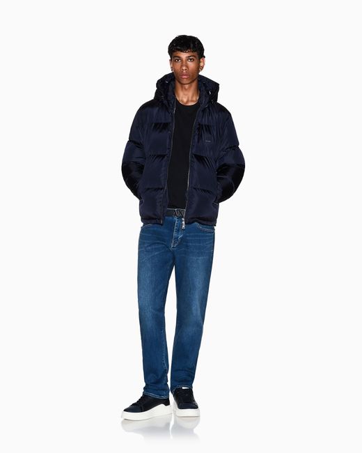 ARMANI EXCHANGE Blue Denim Jeans With A Straight Leg And Five Pockets Essential for men