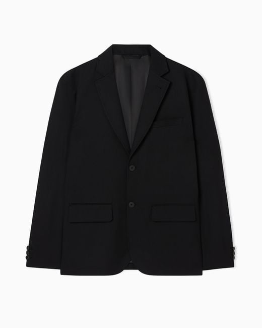 ARMANI EXCHANGE Black Technical Fabric Jacket for men