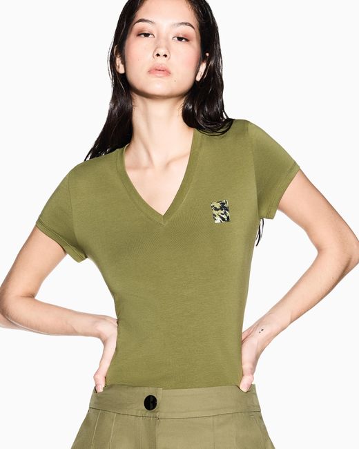 ARMANI EXCHANGE Green Slim Fit T-Shirt