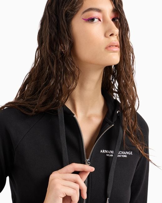 Sudadera Con Capucha Y Logo ARMANI EXCHANGE de color Black