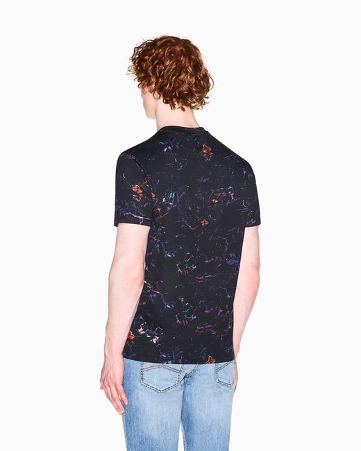 ARMANI EXCHANGE Blue Regular Fit T-Shirt for men