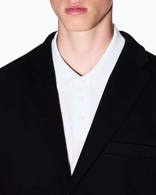 Polo Regular Fit Logo Allover di ARMANI EXCHANGE in White da Uomo