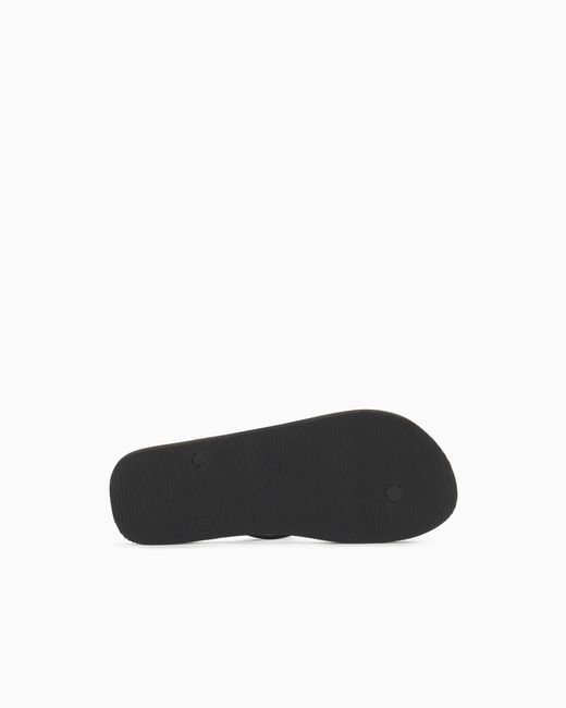 ARMANI EXCHANGE White Pool Flip Flops for men