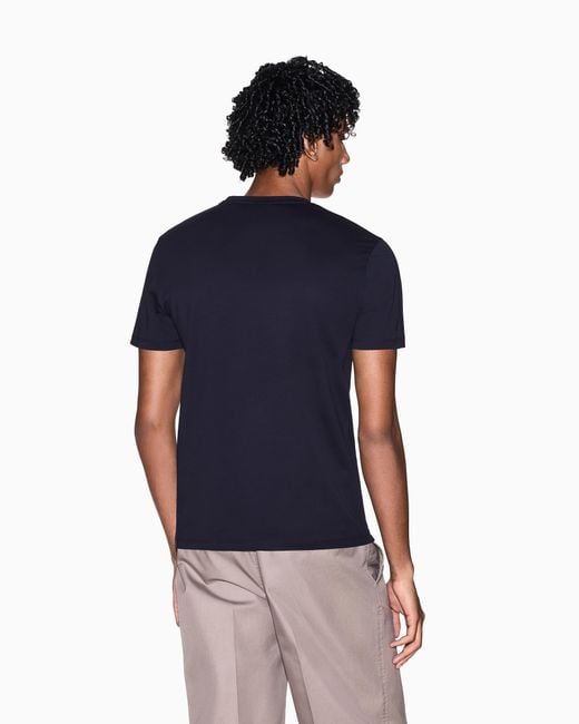 ARMANI EXCHANGE Blue Slim Fit T-Shirt for men