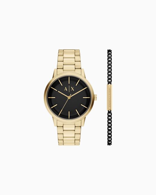 ARMANI EXCHANGE Multicolor Quartz Watch And Bracelet Set for men