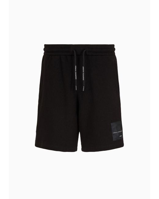 Armani Exchange Black Asv Organic Cotton Shorts for men
