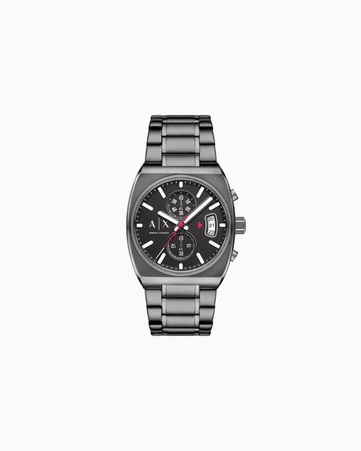 Montre Chronographe En Acier Inoxydable Gris Mat ARMANI EXCHANGE pour homme en coloris White