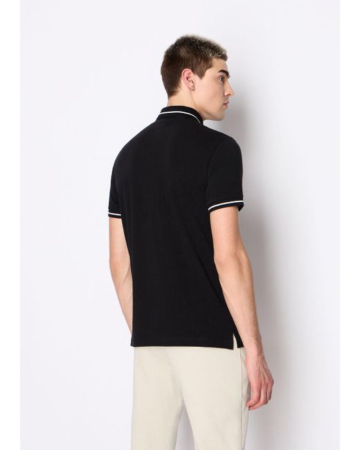 Camisas De Tipo Polo Armani Exchange de hombre de color Black