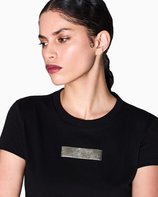 ARMANI EXCHANGE Black Slim Fit T-Shirt
