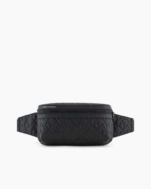 Marsupio Con Logo Allover Asv di ARMANI EXCHANGE in Black da Uomo