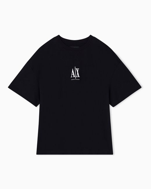 ARMANI EXCHANGE Black Boxy Fit T-Shirt