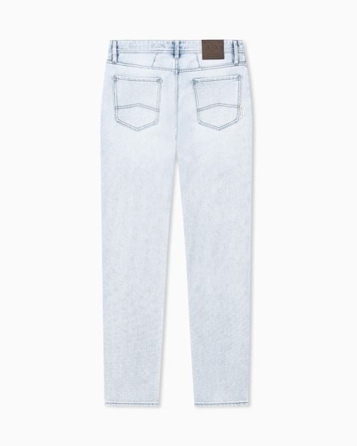 ARMANI EXCHANGE Blue Slim Fit 5 Pockets Pant Washed Cotton-Blend Denim for men