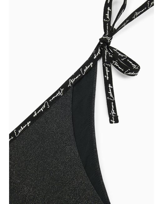Costume Slip Con Laccetti di Armani Exchange in Black
