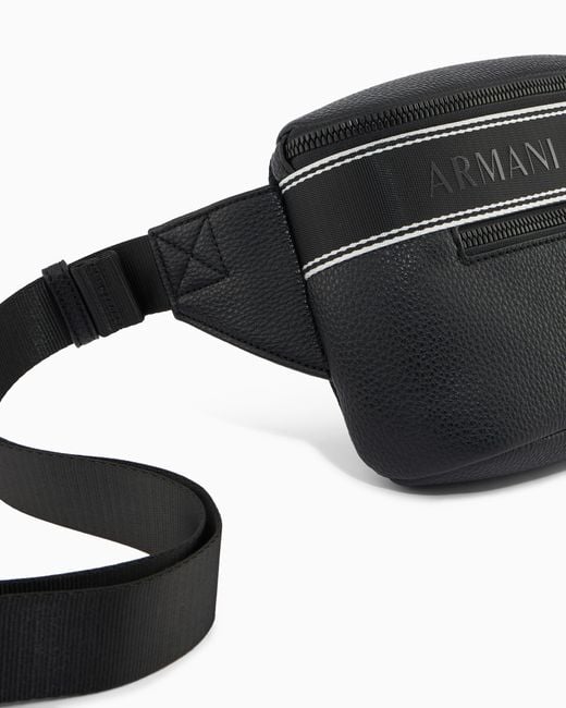 ARMANI EXCHANGE Black Waistbag With Outer Coating for men