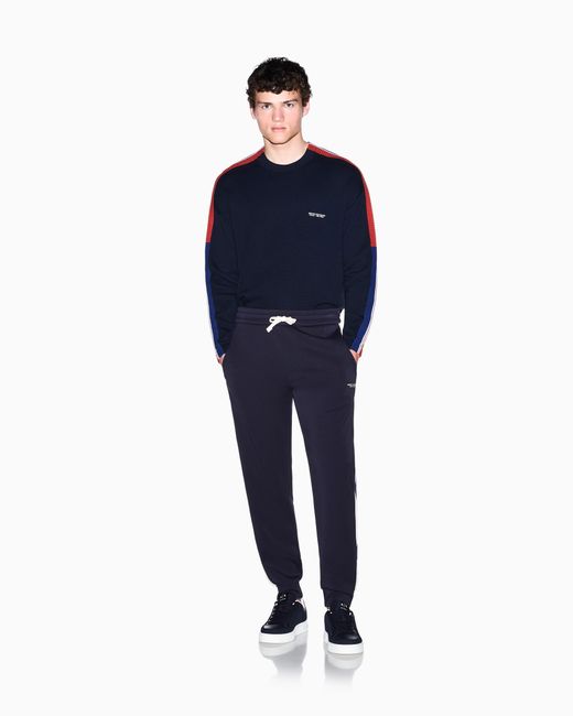 ARMANI EXCHANGE Blue Regular Fit Trousers for men