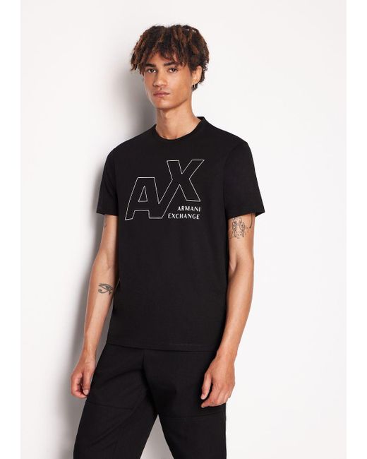 Armani Exchange Regular Fit T-shirts in Black for Men | Lyst