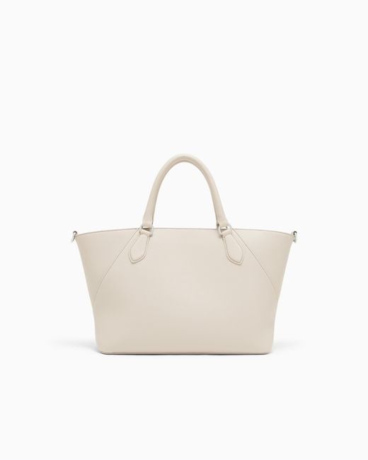 ARMANI EXCHANGE White Tote Shopping Bag