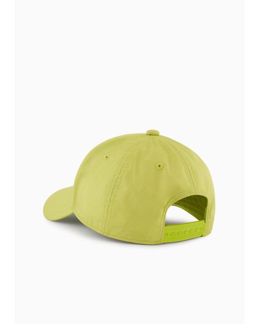 Armani Exchange Yellow Hat With Visor In Asv Recycled Fabric for men