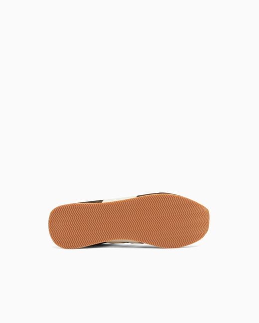 ARMANI EXCHANGE White Sneakers With Side Logo Band for men