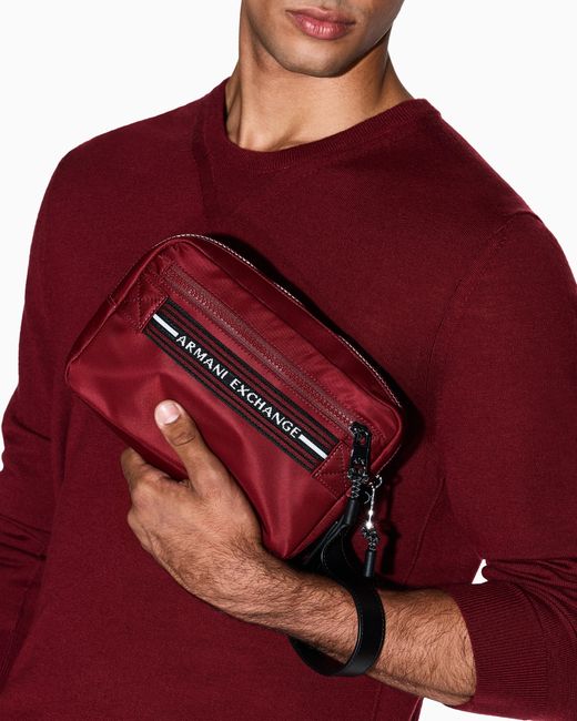 Bolsa Con Logo ARMANI EXCHANGE de hombre de color Red