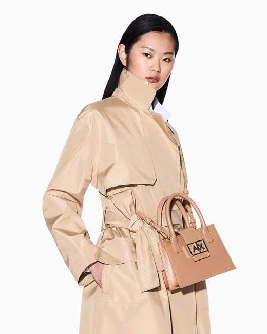 Petit Sac À Main Trapèze Asv ARMANI EXCHANGE en coloris Brown