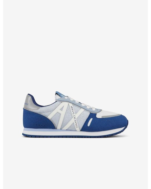 Armani Exchange Sneakers With Glitter Details in Blue | Lyst