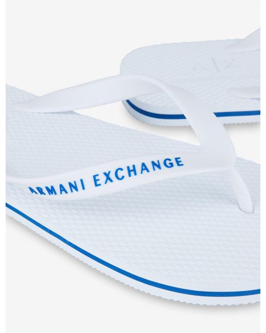 armani flip flops white