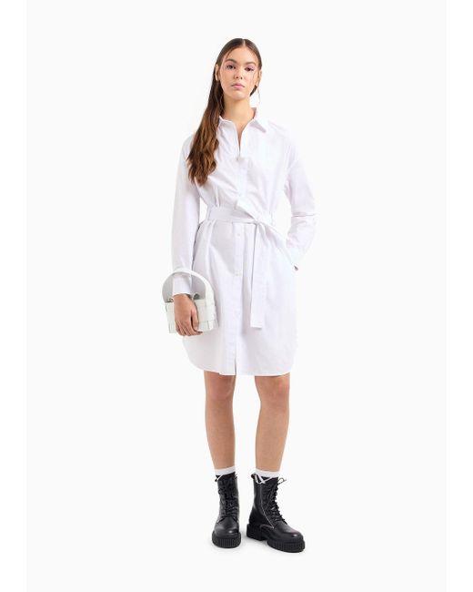 Armani Exchange White Short Dresses
