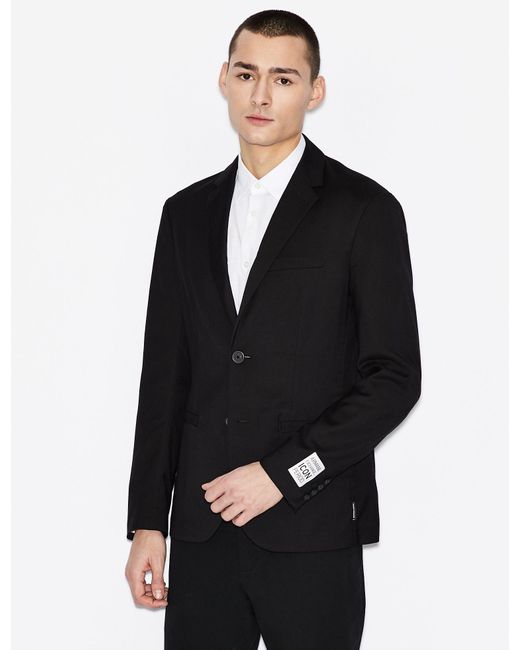 Armani Exchange Synthetic Icon Period Blazer in Black for Men - Lyst
